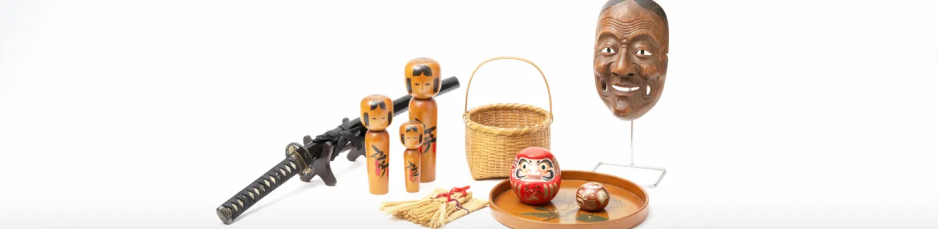 模造刀、民芸品、こけし、能面
